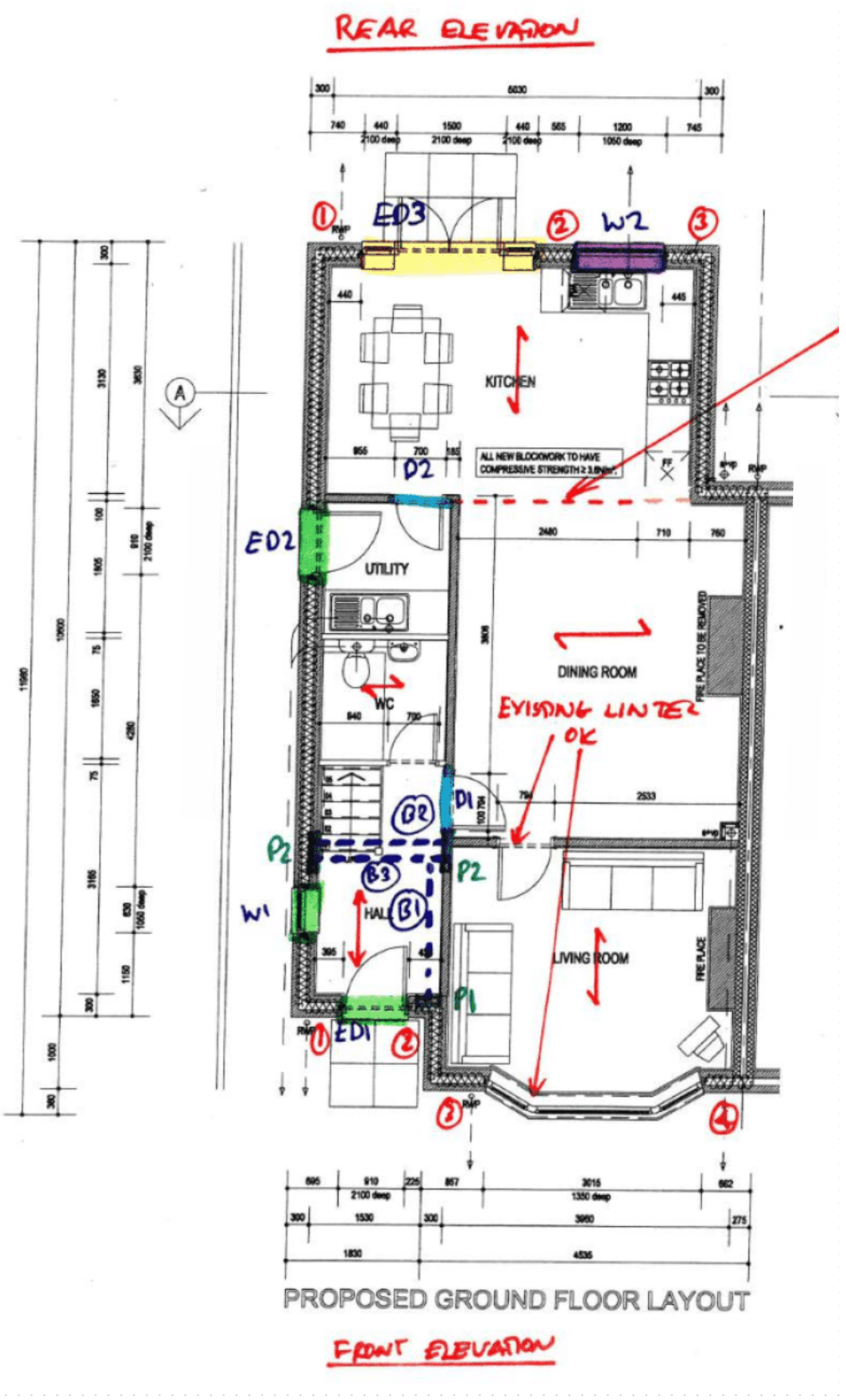 Simple structural markup of a house floor plan