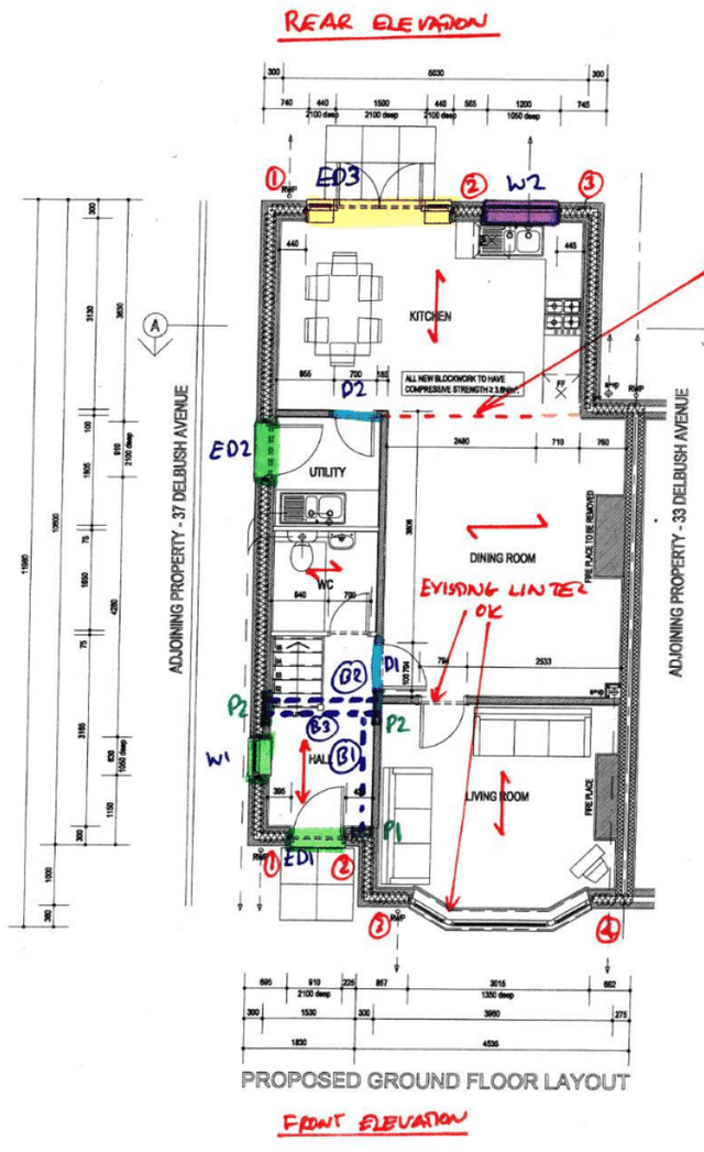 Simple structural markup of a house floor plan